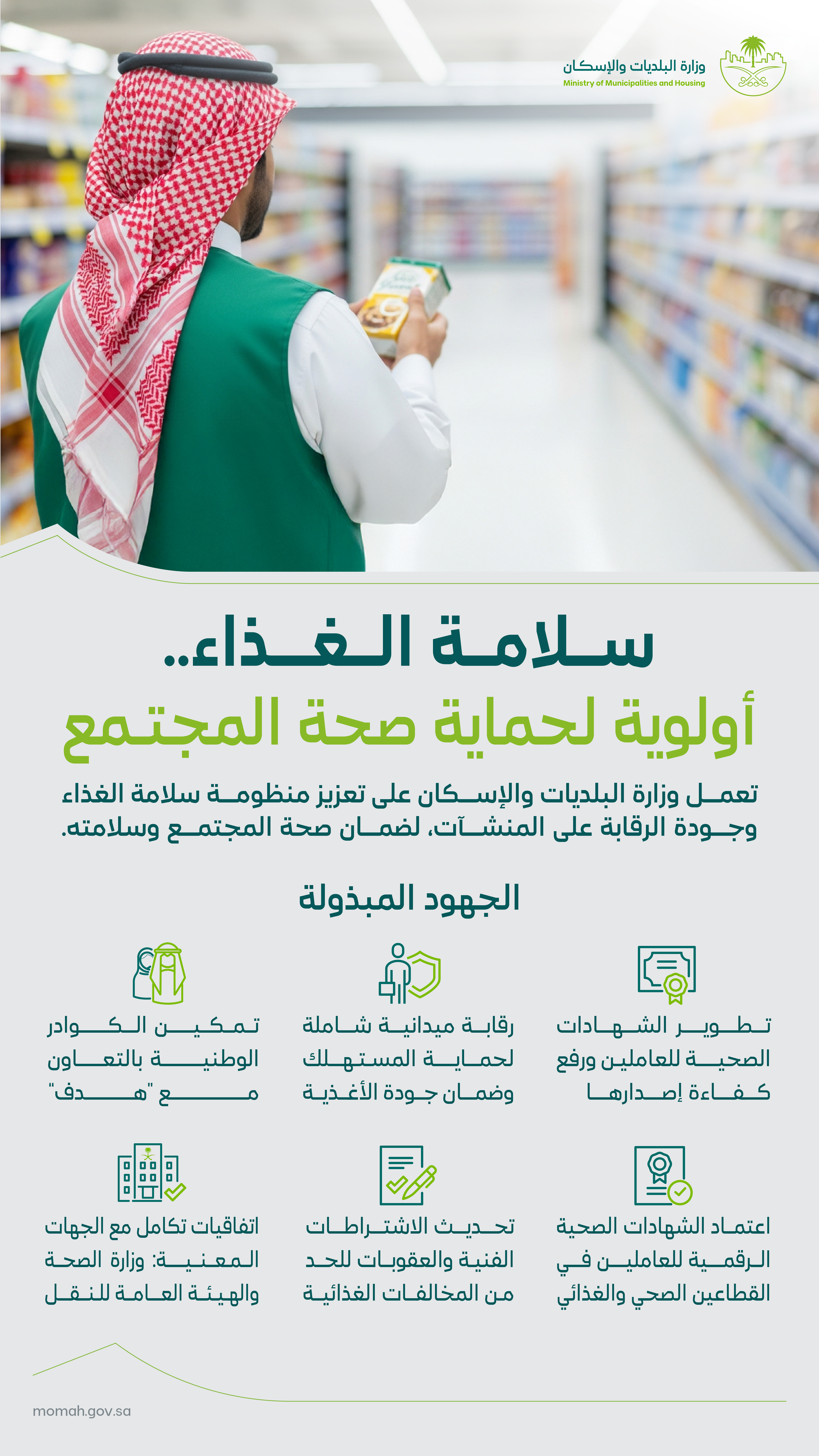 Ministry of Municipality and Housing Reaffirms Commitment to Food Safety and Oversight of Food Establishments in Line with World Food Day